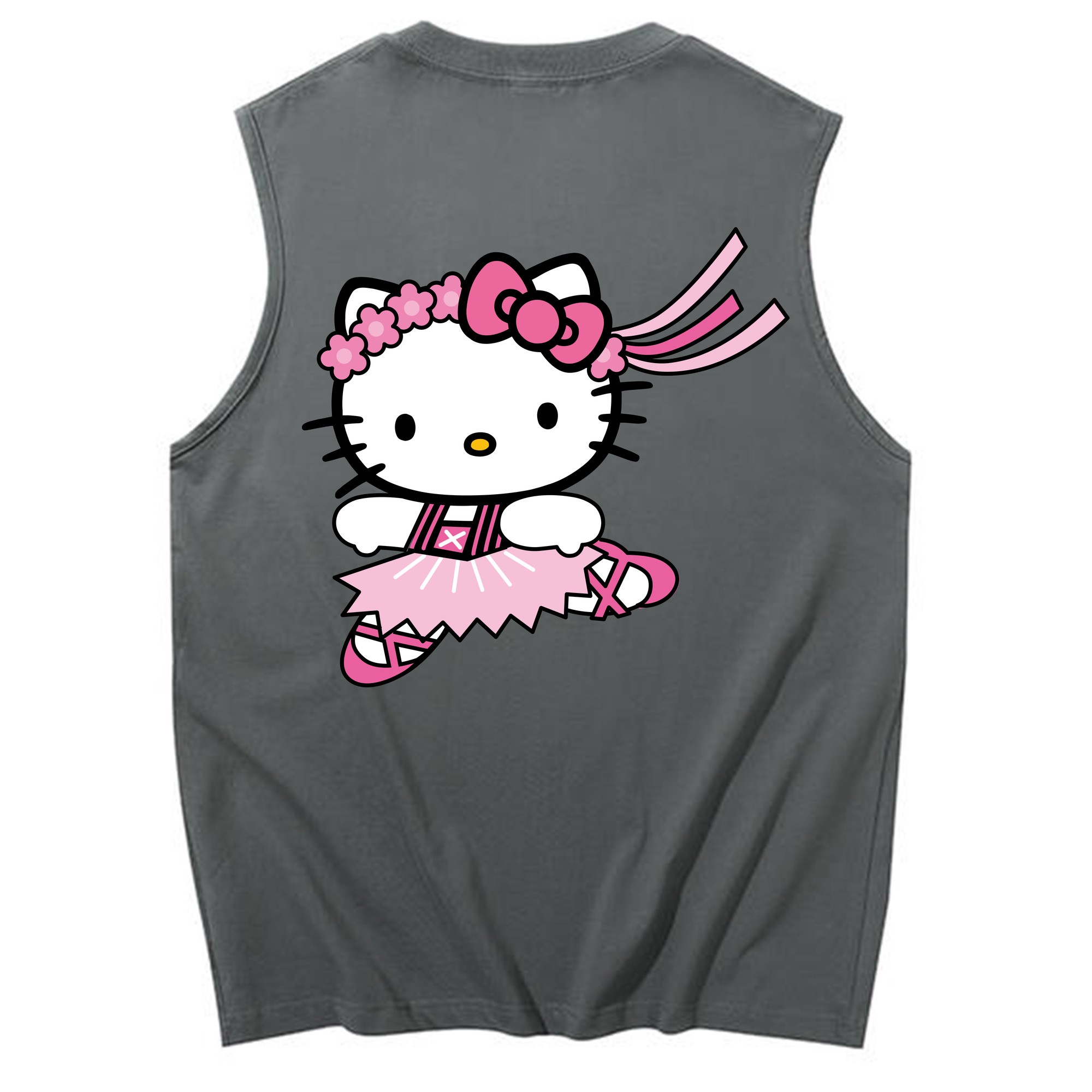 （画像用） Hello Kitty ハローキティ コットン100％タンクトップ（背面プリント）